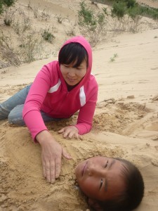 Dans le sable
