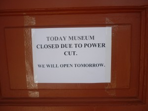 closed due to power cut