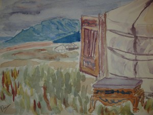 Aquarelle Khogno Khan