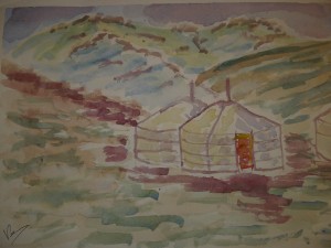 Aquarelle chez Demberel